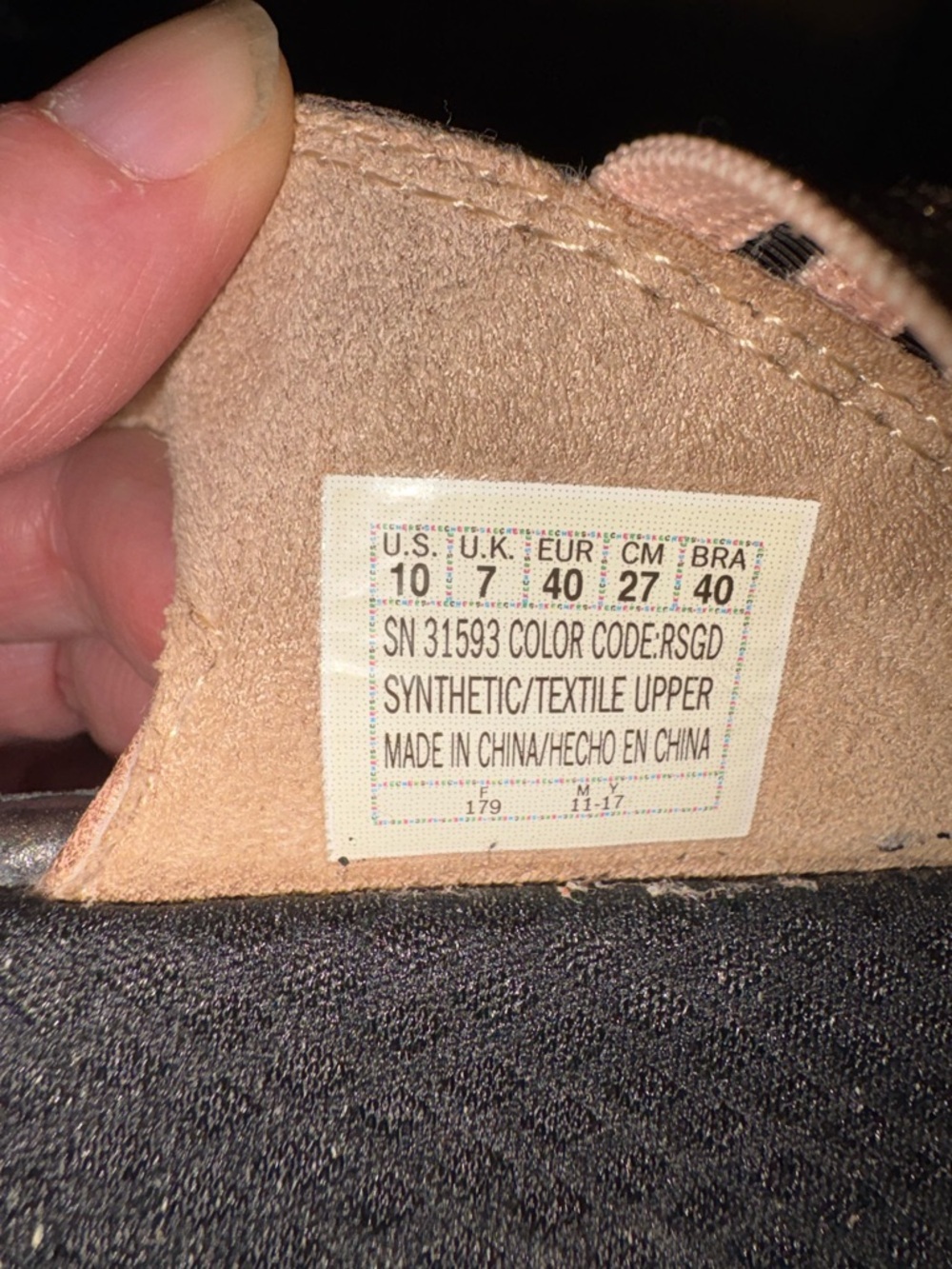 Skechers Cali Rumblers Glam Society wedge sandals rose gold 10 - Picture 7 of 7